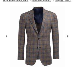 NEVER WORN! Suit Supply Jacket Havana Brown Check